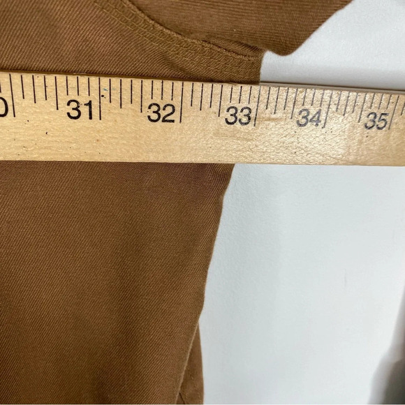 Vintage Chore Coat 90s Brown Canvas Plaid Flannel Lined Corduroy Trim Fisherman - Picture 14 of 15